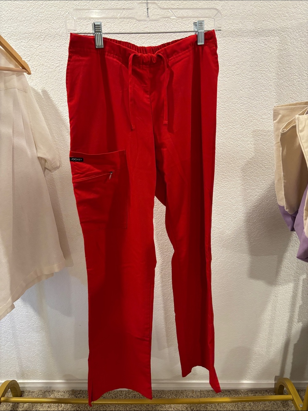 Jockey Bright Red Straight-Leg Women's scrub Pants